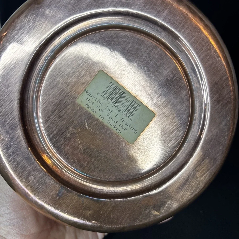 Houston International Trading Candle Copper Lamp Base (Missing Hurricane Glass)